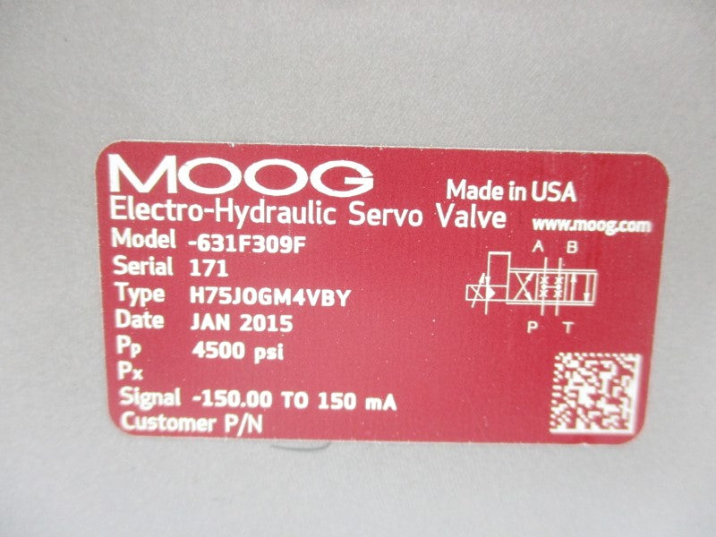 MOOG 631F309F H75JOGM4VBY 4500PSI NSNP