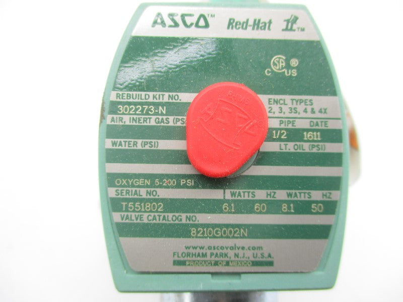 ASCO 8210G002N 110/120V 5-200PSI 1/2" NSNP