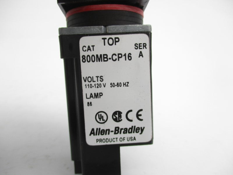 ALLEN BRADLEY 800MB-CP16X SER. A 110-120V (WH) NSMP