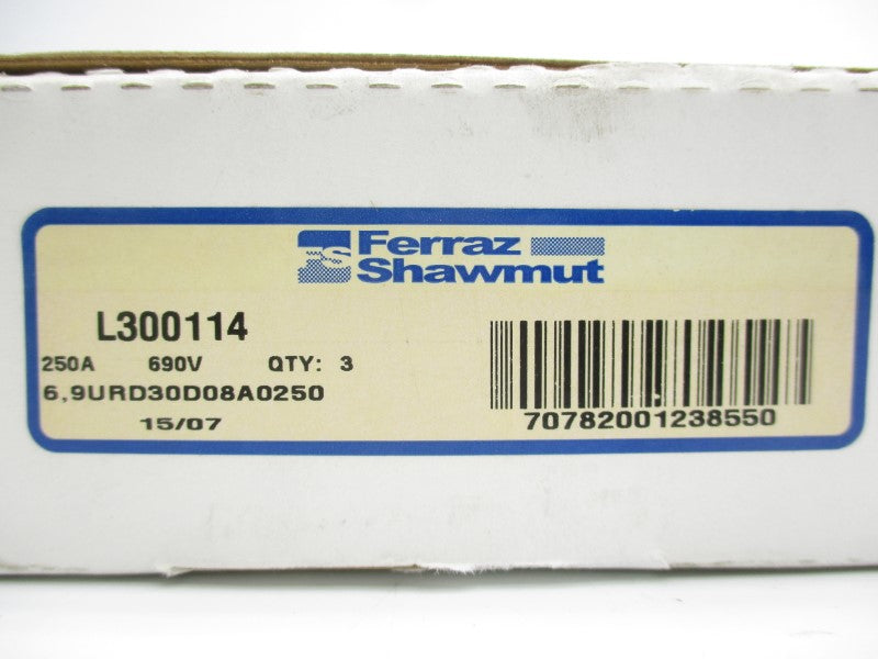 FERRAZ SHAWMUT L300114 690V 250A (PK OF 3) NSMP