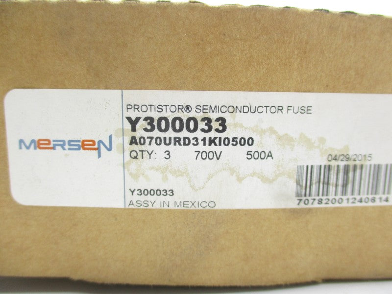 MERSEN Y300033 700VAC 500A (PKG OF 3) NSMP