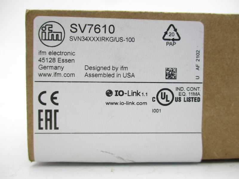 IFM EFECTOR SV7610 SVN34XXXIRKG/US-100 NSMP