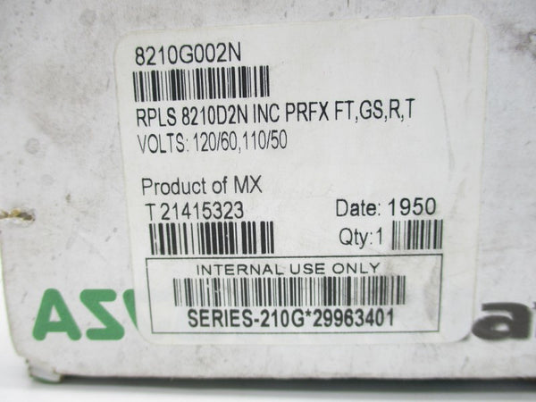 ASCO 8210G002N 110/120V 5-200PSI 1/2" NSMP