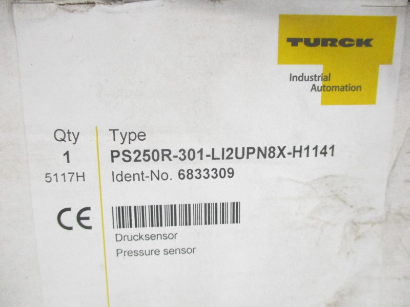 TURCK PS250R-301-LI2UPN8X-H1141 6833309 24VDC 0-3626PSI NSMP