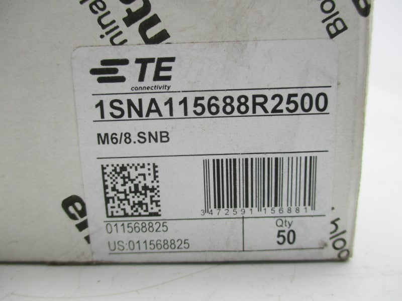 TE CONNECTIVITY M6/8.SNB 1SNA115688R2500 BLOCK (PKG OF 50) NSMP