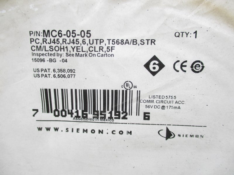 SIEMON MC6-05-05 NSMP