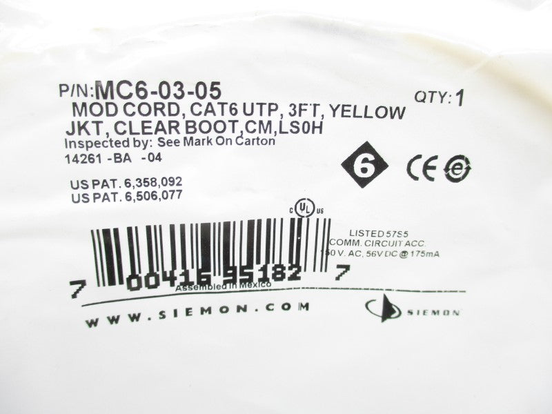 SIEMON MC6-03-05 NSMP