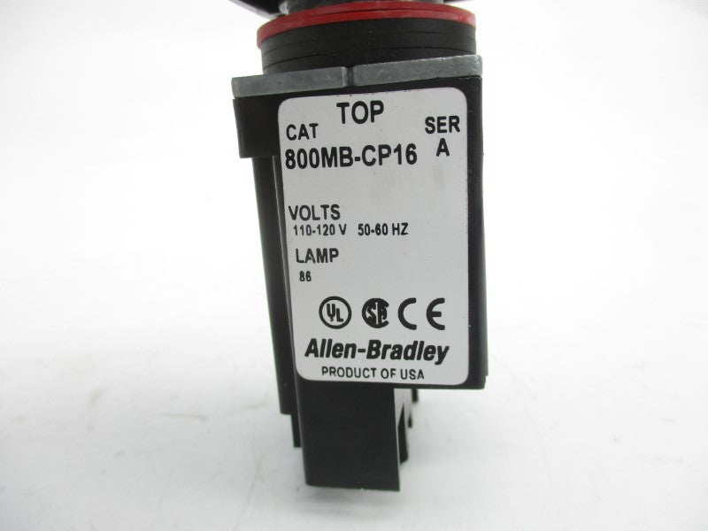 ALLEN BRADLEY 800MB-CP16X SER. A 120V (WH) NSMP