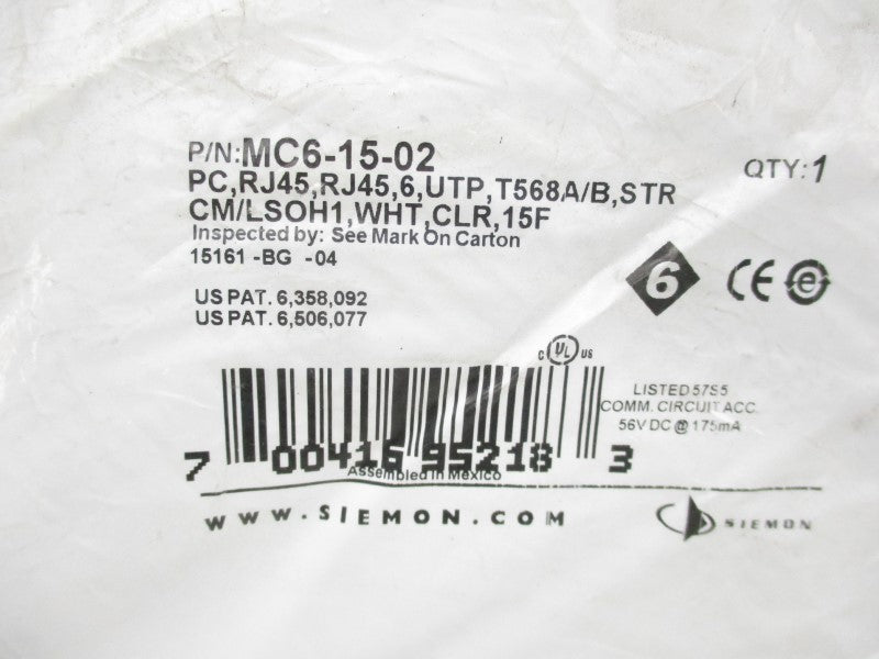 SIEMON MC6-15-02 NSMP