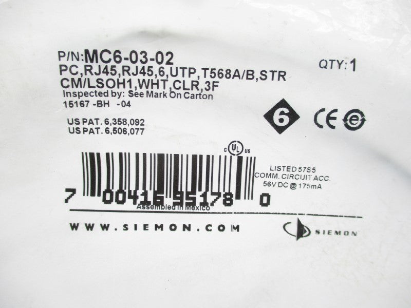 SIEMON MC6-03-02 NSMP