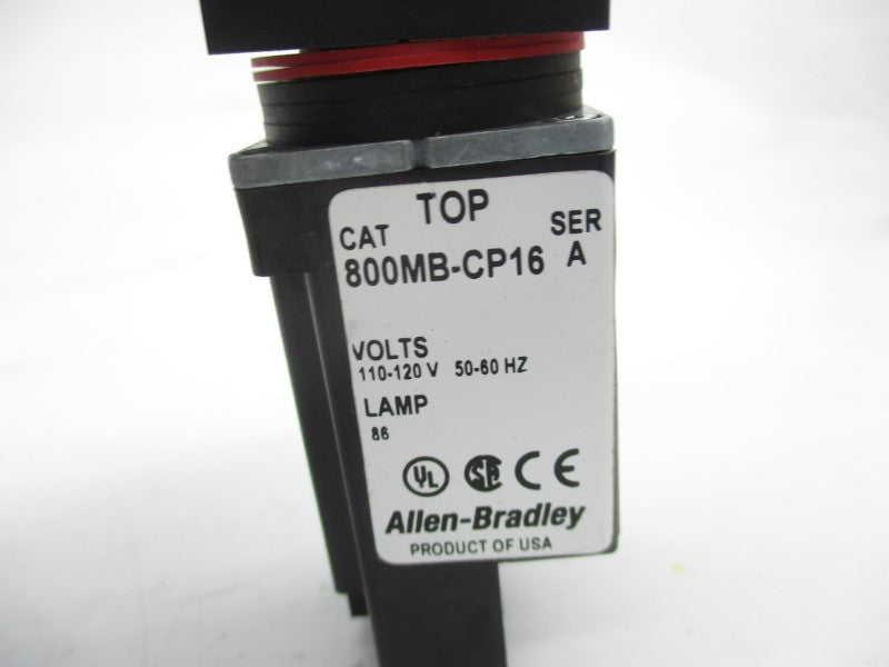 ALLEN BRADLEY 800MB-CP16X SER. A 120V (AS PICTURED) (WH) NSMP