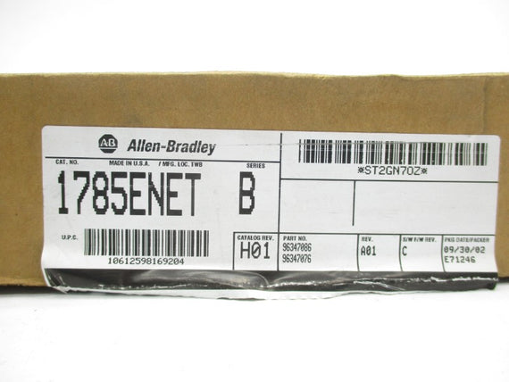 ALLEN BRADLEY 1785-ENET SER. B F/W C 5VDC 1.0A NSMP