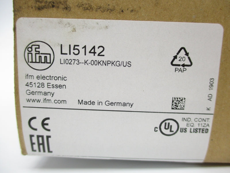 IFM EFECTOR LI0273-K-00KNPKG/US LI5142 10-36VDC NSMP