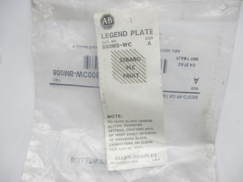 ALLEN BRADLEY 800MS-WC00E SER. A NSMP
