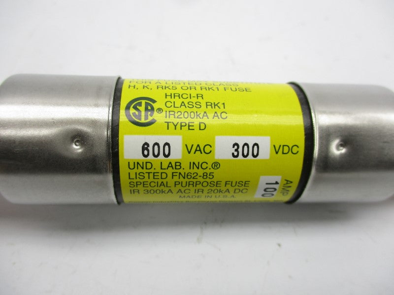 BUSSMANN LPS-RK-100SP 600VAC 100A (YL/YL) NSMP