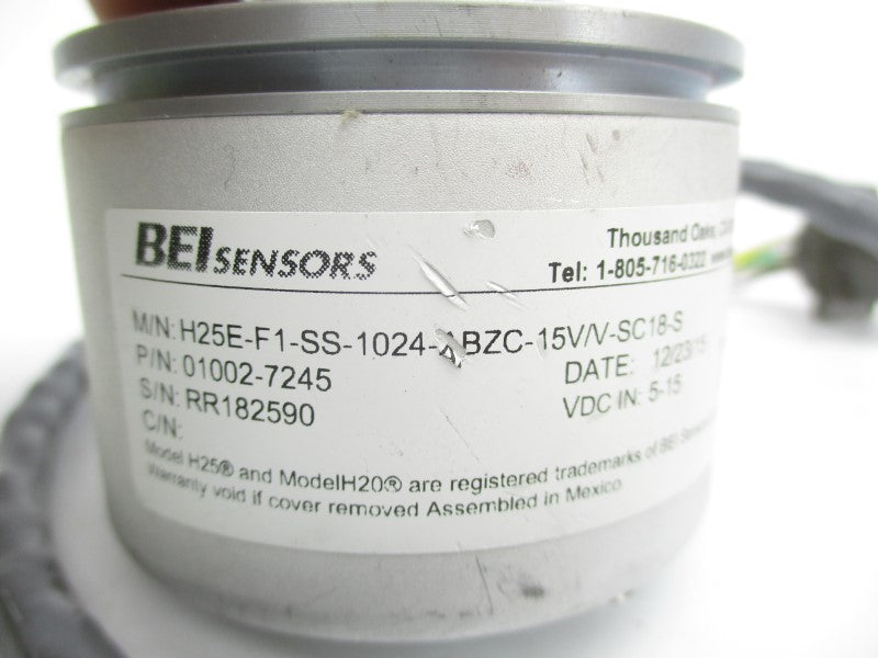 BEI SENSORS 01002-7245 H25E-F1-SS-1024-ABZC-15V/V-SC18-S 5-15VDC NSNP