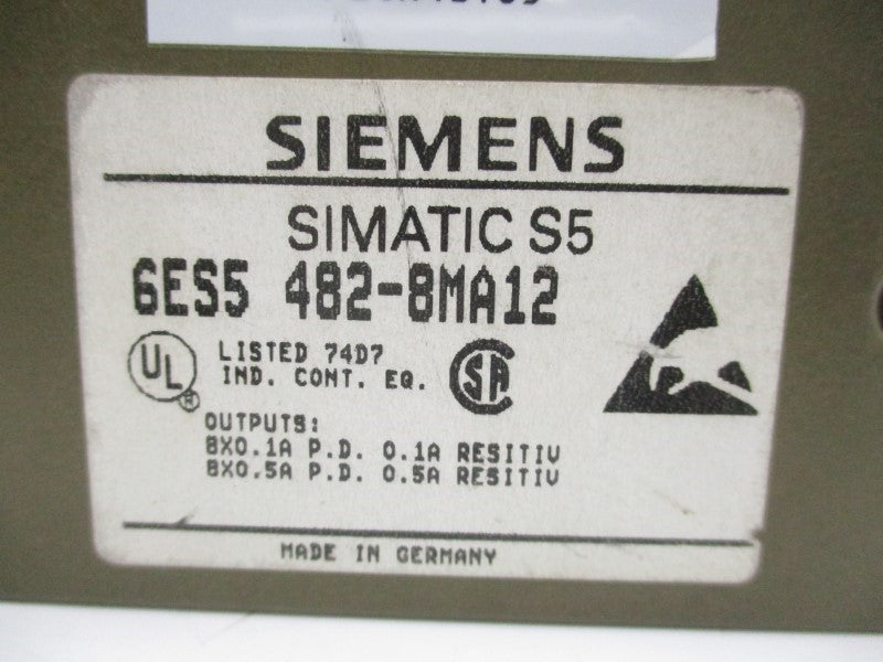 SIEMENS 6ES5482-8MA12 24VDC (AS PICTURED) UNMP