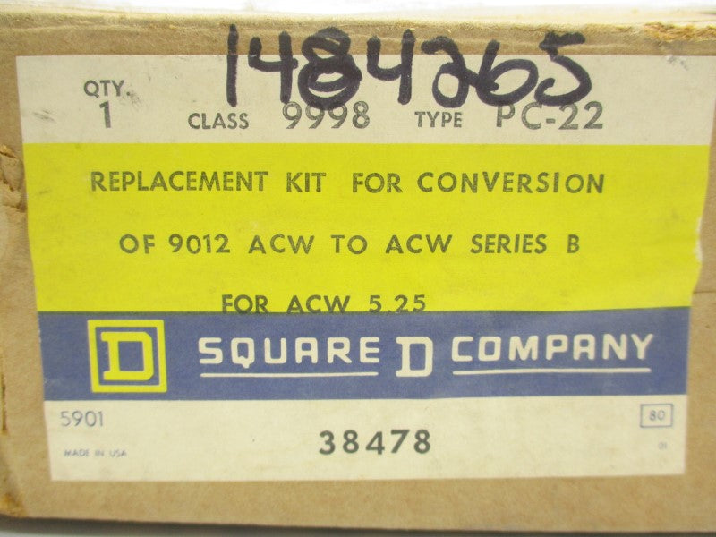 SQUARE D 9998PC-22 SER. B NSMP