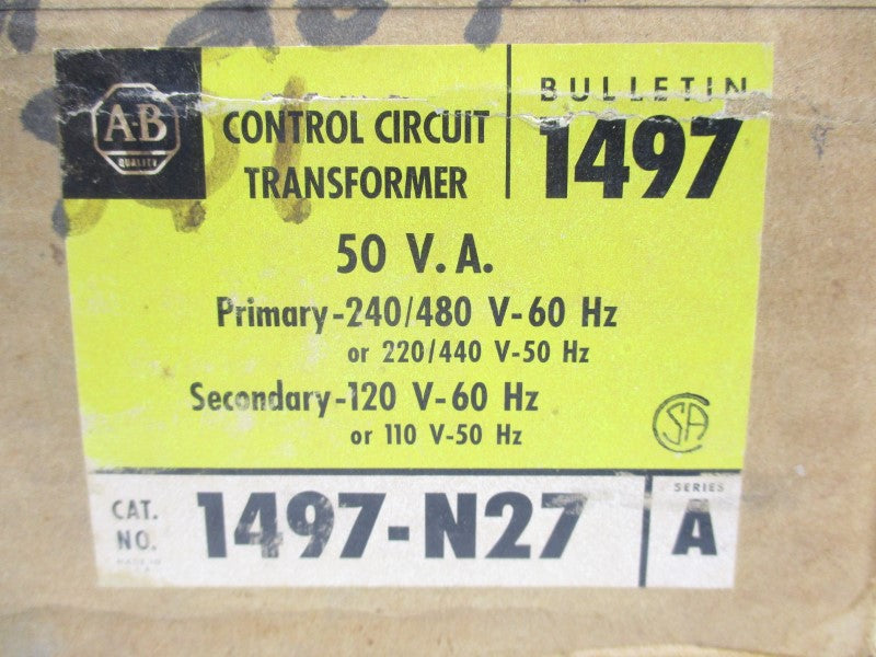 ALLEN BRADLEY 1497-N27 SER. A 240/480V (BR/YL) NSMP