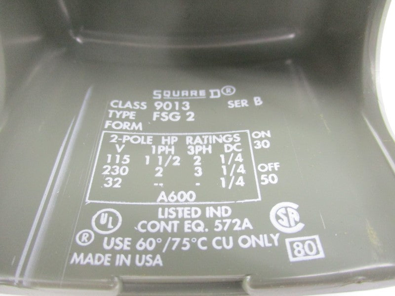 SQUARE D 9013FSG-2 SER. B 115/230V 30/50PSI NSMP