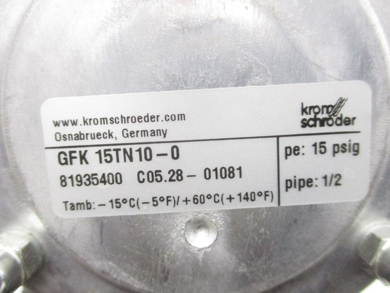 KROM SCHRODER GFK15TN10-0 81935400 15PSI 1/2" NSMP