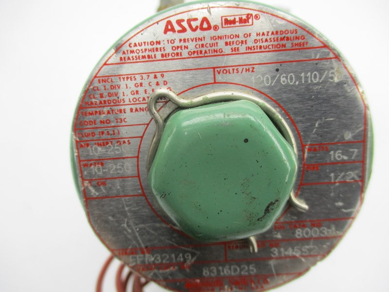 ASCO 8316D25 110/120V 10-250PSI 1/2" NSNP
