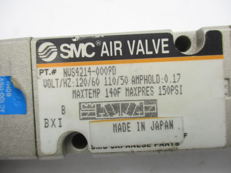 SMC NVS4214-0009D 110/120V 0.17A 150PSI NSNP