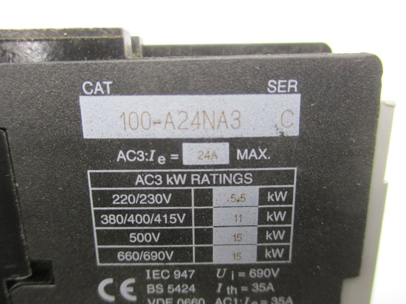 ALLEN BRADLEY 100-A24NA3 SER. C 220/240V 24A (WH) NSMP