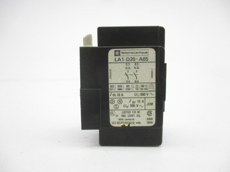 TELEMECANIQUE LA1-D20-A65 500V 10A UNMP