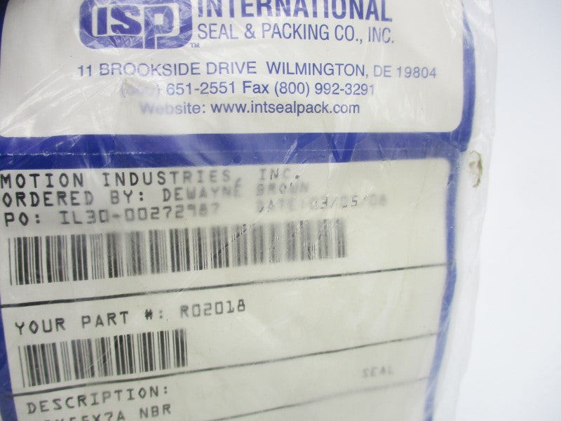 ISP INTERNATIONAL R02018 NSMP