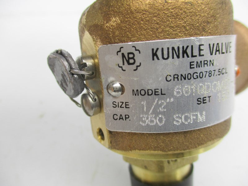 KUNKLE VALVE 6010DCM01-KM-0150 150PSI 1/2" NSMP