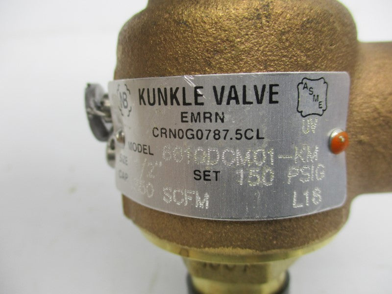 KUNKLE VALVE 6010DCM01-KM-0150 150PSI 1/2" NSMP
