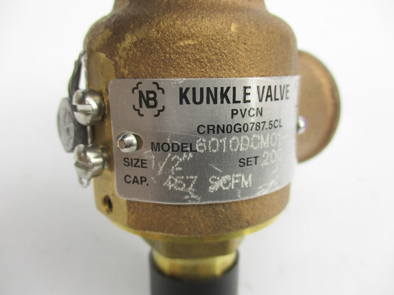 KUNKLE VALVE 6010DCM01-KM-0200 200PSI 1/2" NSMP
