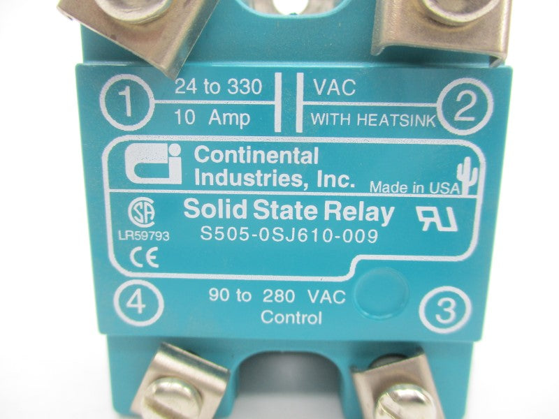 CONTINENTAL INDUSTRIES S505-0SJ610-009 24-330VAC 10A UNMP