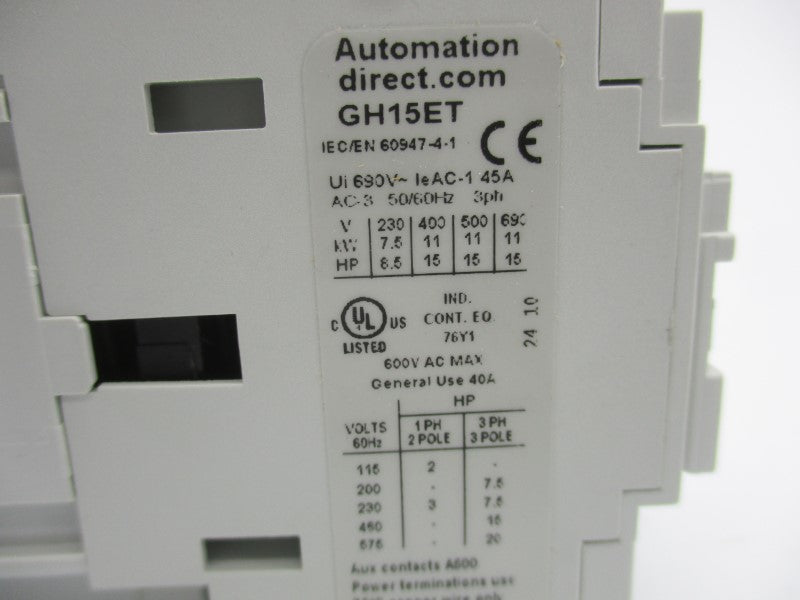 AUTOMATION DIRECT GH-15ET3-00A 110-120V NSMP