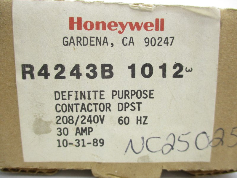 HONEYWELL R4243B1012 208/240V 30A NSMP