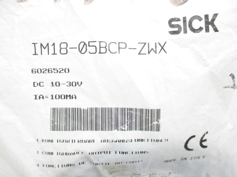 SICK IM18-05BCP-ZWX 6026520 10-30VDC NSMP