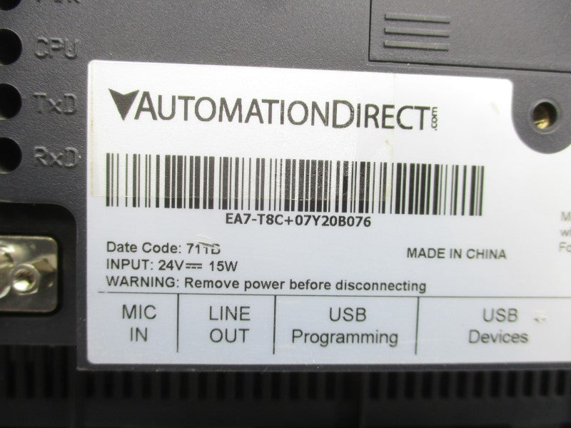 AUTOMATION DIRECT EA7-T8C+07Y20B076 24V UNMP