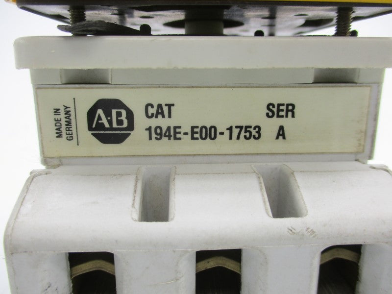ALLEN BRADLEY 194E-E00-1753 SER. A 220/440V 100A UNMP