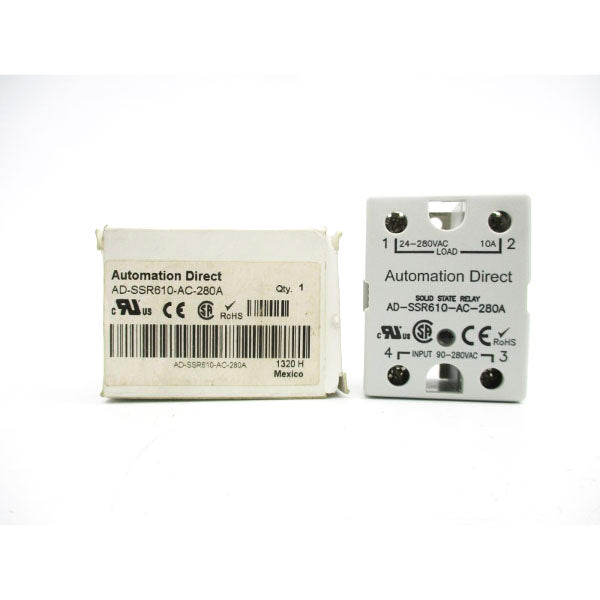 AUTOMATION DIRECT AD-SSR610-AC-280A 24-280VAC 10A NSMP
