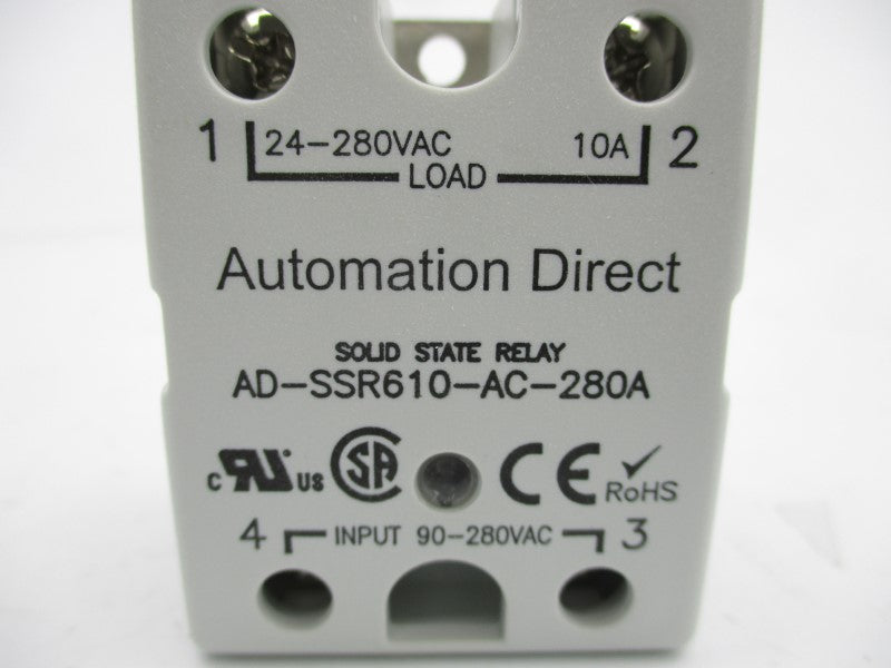 AUTOMATION DIRECT AD-SSR610-AC-280A 24-280VAC 10A NSMP