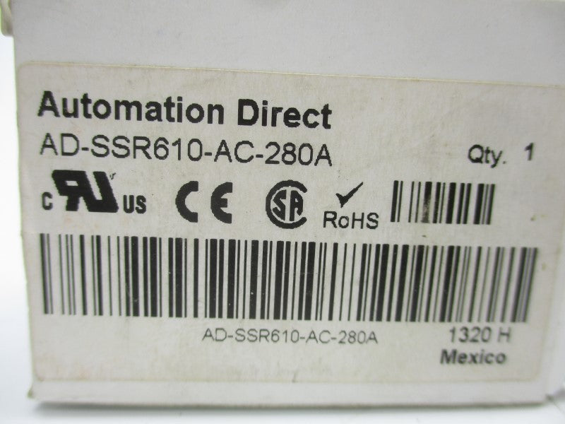 AUTOMATION DIRECT AD-SSR610-AC-280A 24-280VAC 10A NSMP