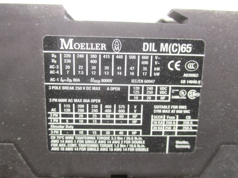 KLOCKNER MOELLER DILM65 24V NSMP