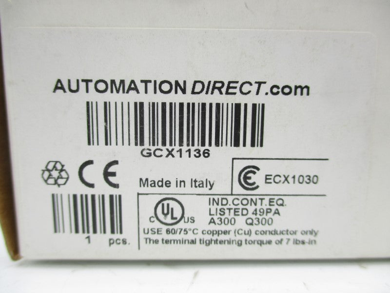AUTOMATION DIRECT GCX1136 (AS PICTURED) NSMP
