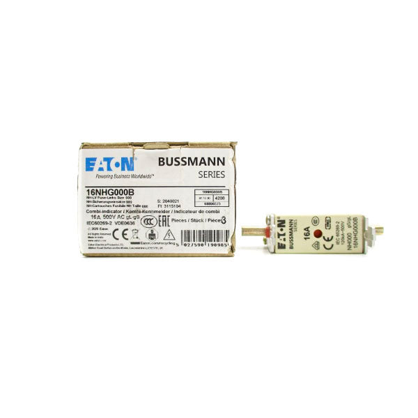 EATON 16NHG000B 500VAC 16A (PKG OF 3) NSMP