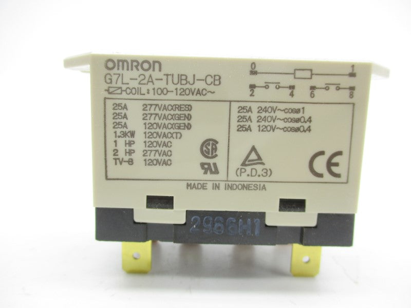 OMRON G7L-2A-TUBJ-CB 100-120VAC 25A NSMP