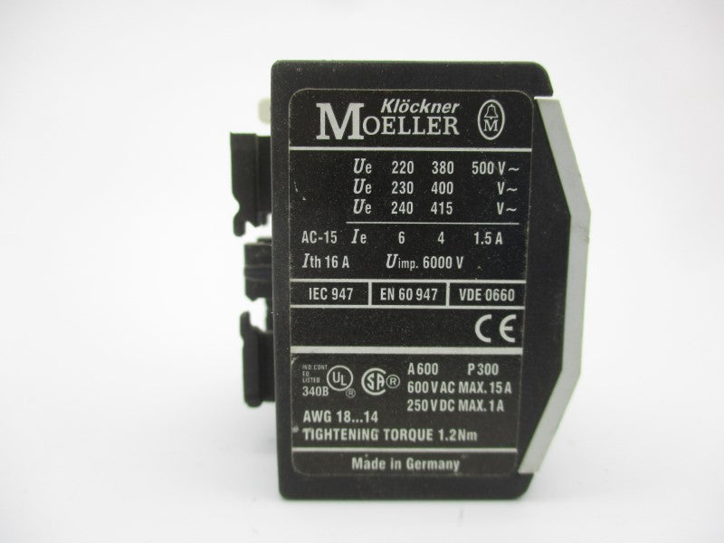 KLOCKNER MOELLER 22DILM 600VAC 15A UNMP