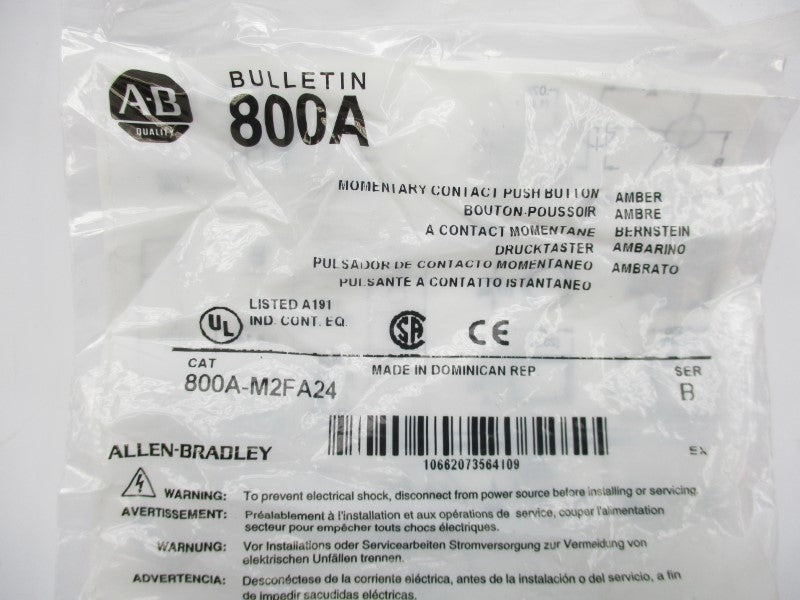 ALLEN BRADLEY 800A-M2FA24 SER. B NSMP