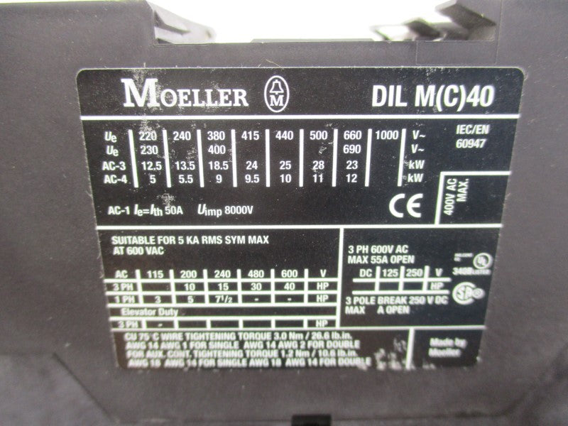 KLOCKNER MOELLER DILM40 24V NSMP