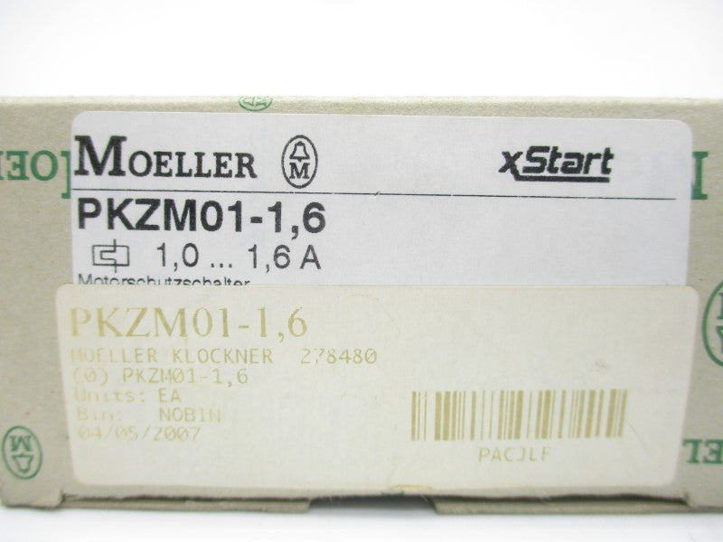 KLOCKNER MOELLER PKZM01-1,6 600VAC 1.0-1.6A NSMP